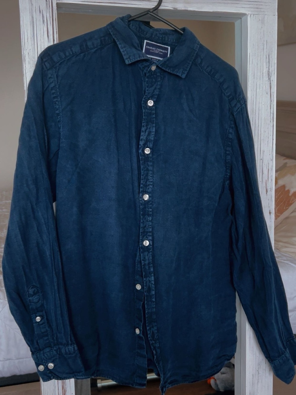 Charles Tyrwhitt Indigo Button-Front Shirt Jacket